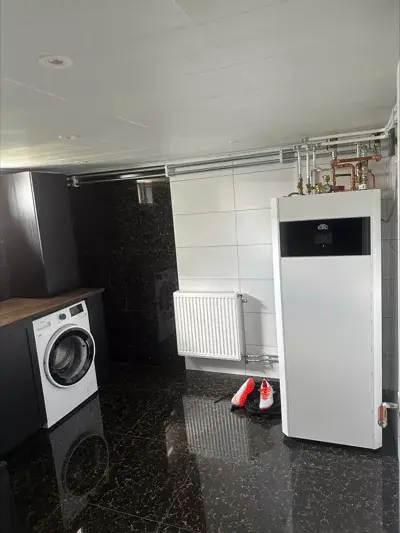 Färdig VVS-installation i teknikrum